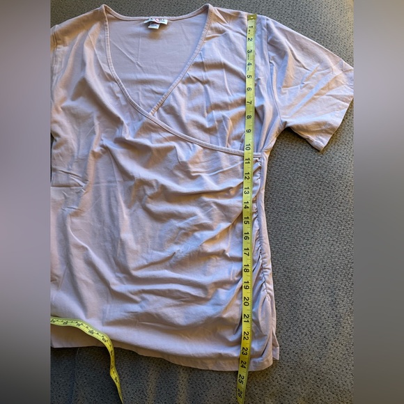 Breastfeeding Nursing short sleeve light purple shirt Times Two Large NWOT - Picture 6 of 6